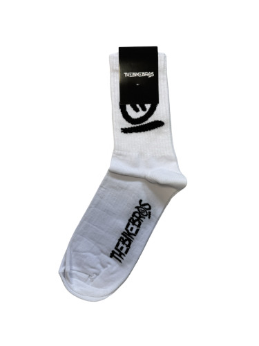 Ponožky Thebikebros BIG HEAD Light Socks Wht/Black
